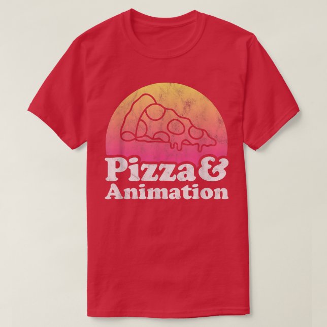 T-shirt Pizza et Animation ou Animateur  (Design devant)
