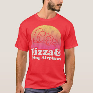 T-shirt Pizza et avion volant ou pilote 