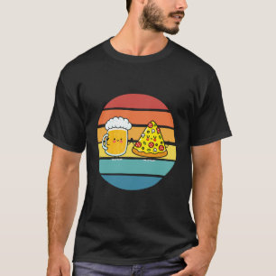 T-shirt Pizza et bière