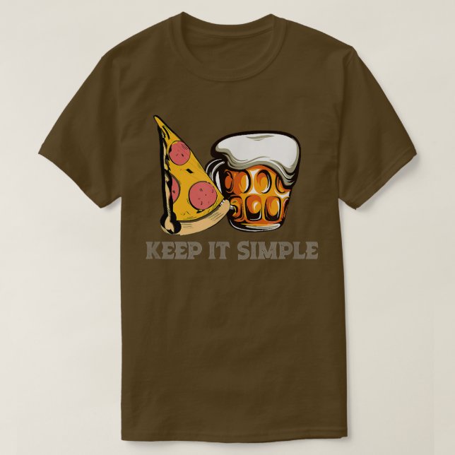 T-shirt Pizza Et Bière Conserver Simple 13702908 (Design devant)