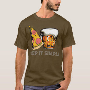 T-shirt Pizza Et Bière Conserver Simple 13702908