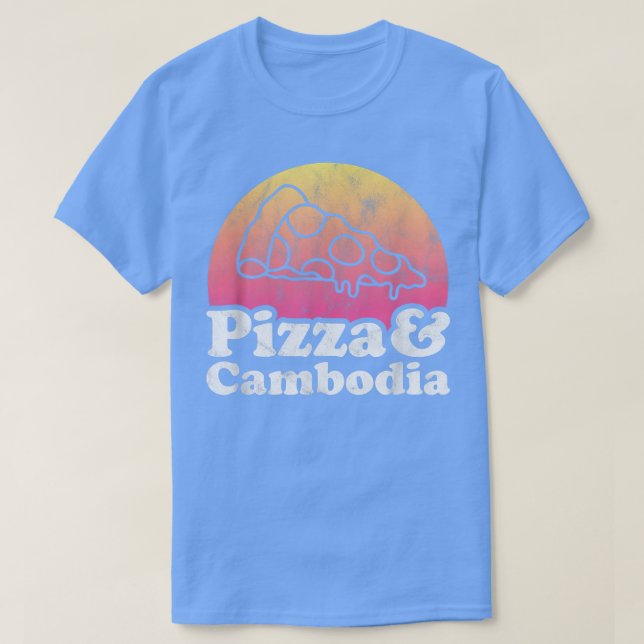 T-shirt Pizza et Cambodge  (Design devant)