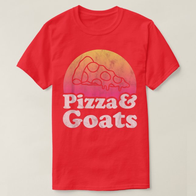 T-shirt Pizza et chèvres ou chèvre (Design devant)