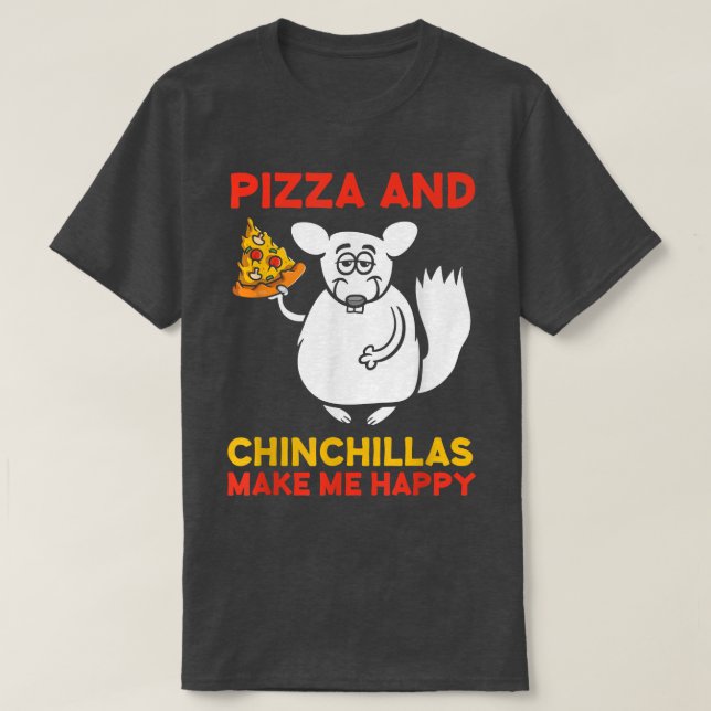 T-shirt Pizza Et Chinchillas Font JoyeuxChinchilla Lover53 (Design devant)