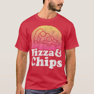 T-shirt Pizza et chips
