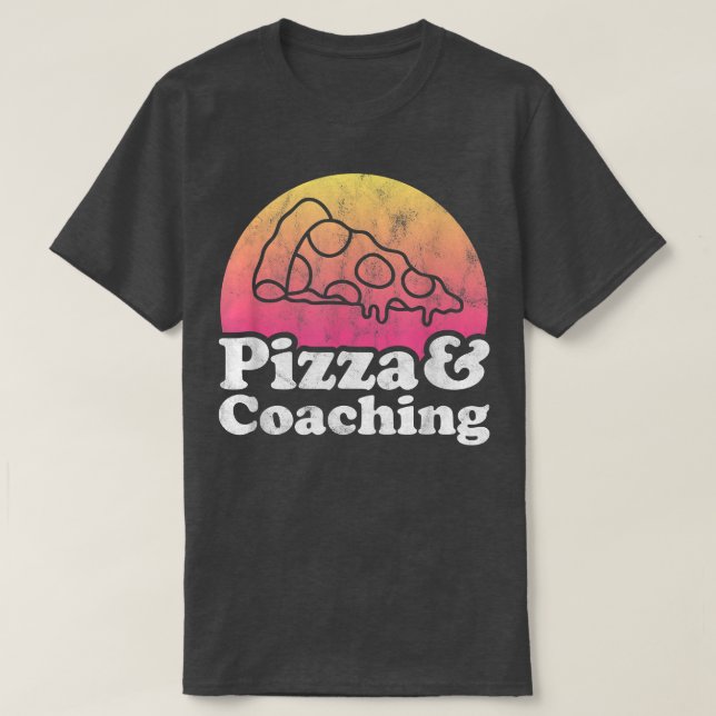 T-shirt Pizza et Coaching ou Coach  (Design devant)