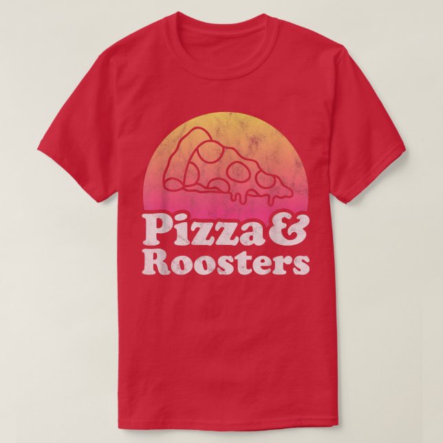 T-shirt Pizza Et Coq Ou Coq 570  (Design devant)