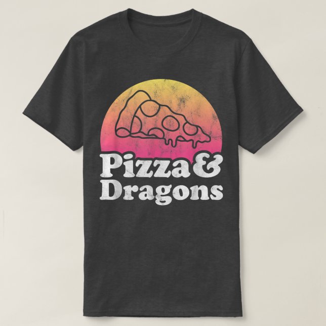 T-shirt Pizza et Dragons ou Dragon (Design devant)