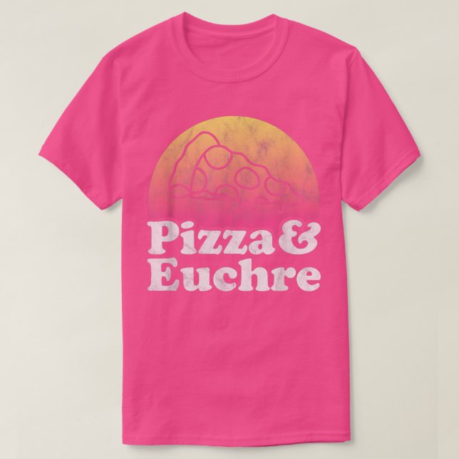 T-shirt Pizza et Euchre  (Design devant)