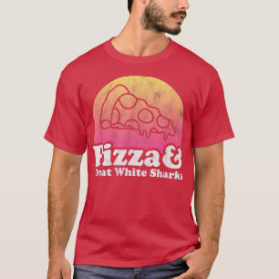 T-shirt Pizza et grand requin blanc