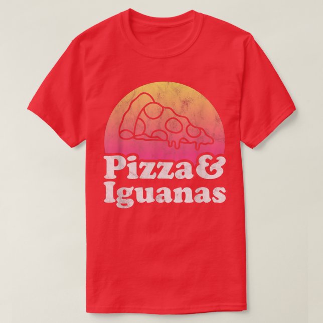 T-shirt Pizza et Iguanas ou Iguana  (Design devant)