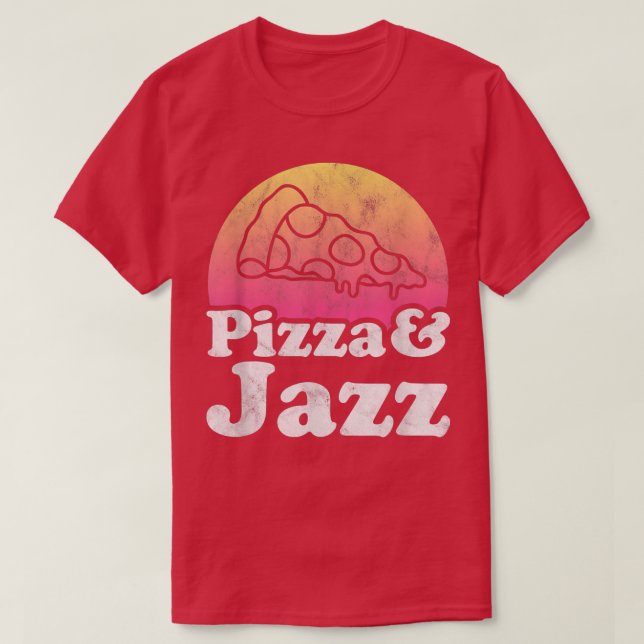 T-shirt Pizza et Jazz  (Design devant)
