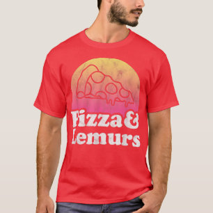 T-shirt Pizza et lémuriens ou lémur