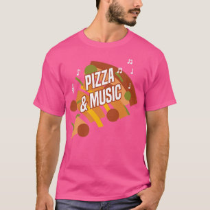 T-shirt Pizza et notes musicales Clef Piano Musician