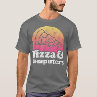 T-shirt Pizza et ordinateurs ou ordinateur