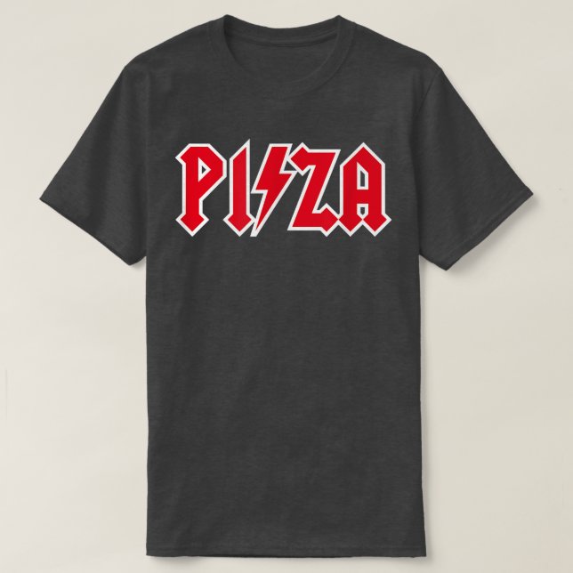 T-shirt Pizza et Rock, Pizzeria, Hard Rock, Rock n  (Design devant)