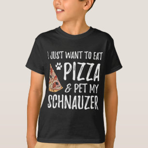 T-shirt Pizza et Schnauzer pour Funny Chien Maman Cadeau