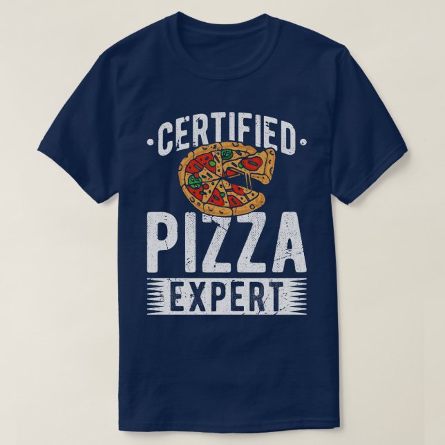 T-shirt Pizza Expert Certifié Pizza Lover (Design devant)