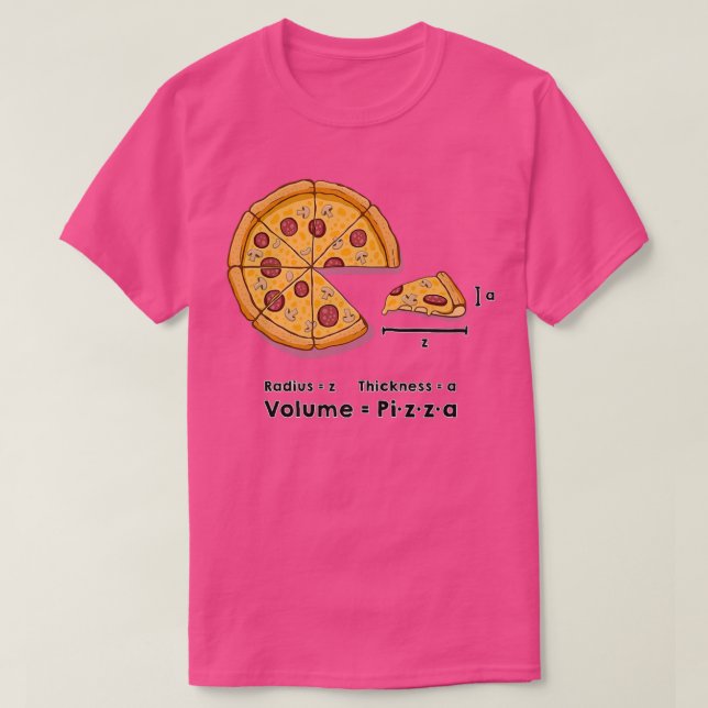T-shirt Pizza formule science fromage champignons bacon (Design devant)