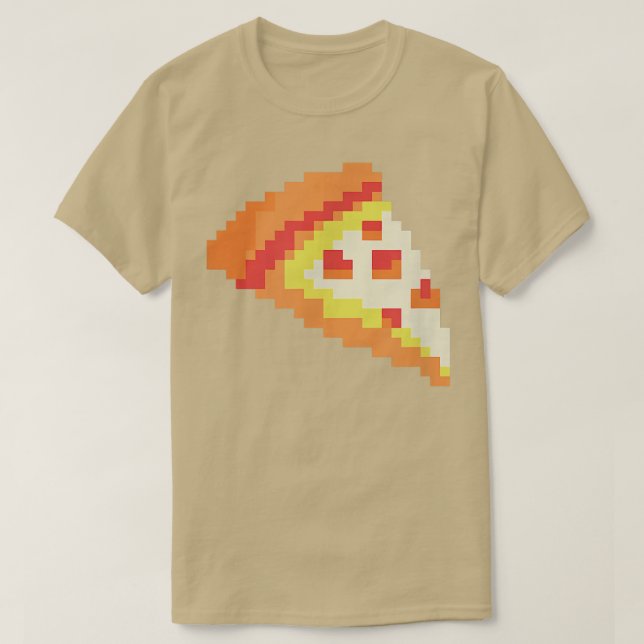T-shirt Pizza Funny Fast Food Piel Art Vidéo Gamer Jeu  (Design devant)