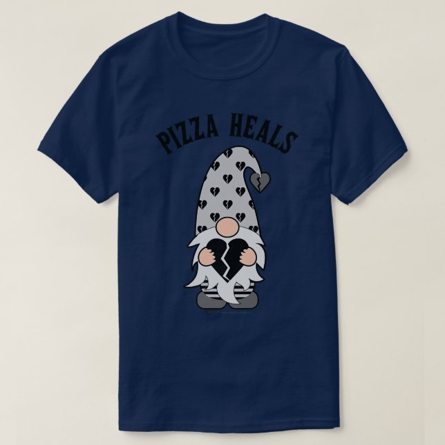 T-shirt Pizza Heals Antivalentines Day Gnome 3261 (Design devant)