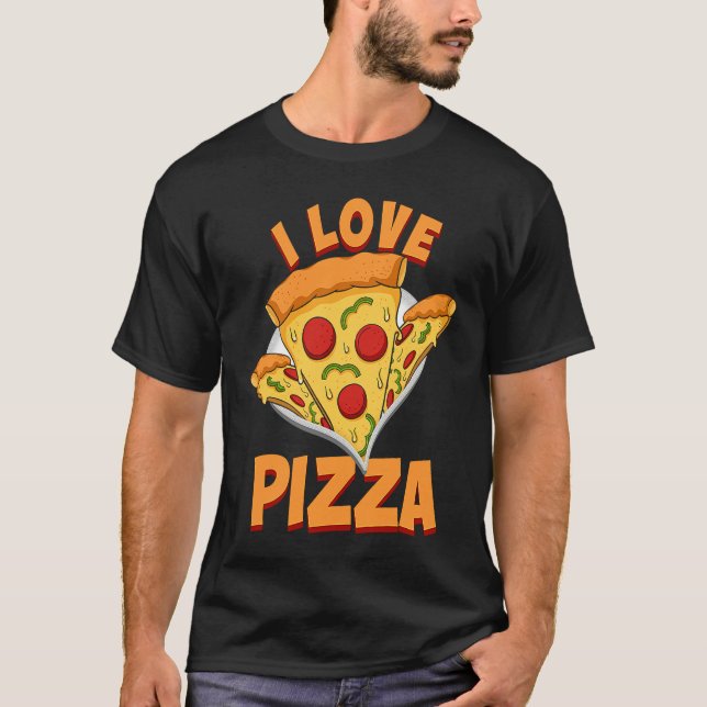 T-shirt Pizza  I Love Food Chef  Restaurant (Devant)