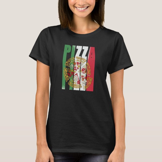 T-shirt Pizza Italy Flag Pizzeria Pizza Baker Pizza (Devant)