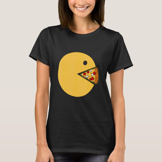 T-shirt Pizza Jeux Vidéo Ordinateur Graphique à secteurs P (Devant)