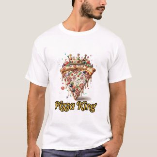 T-shirt Pizza king, amateur de pizza