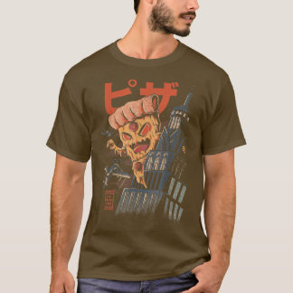 T-shirt Pizza Kong Kaiju Monsters Restauration rapide Art 