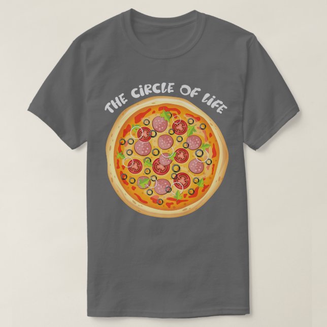 T-shirt Pizza Le Cercle De Vie Pizza Lover Drôle Foin Food (Design devant)