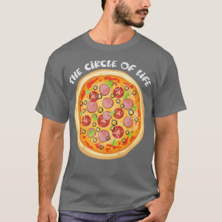 T-shirt Pizza Le Cercle De Vie Pizza Lover Drôle Foin Food