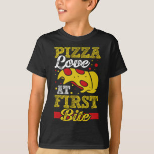 T-shirt Pizza Love At First Bite