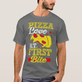 T-shirt Pizza Love At First Bite