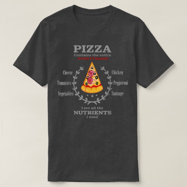 T-shirt Pizza Lover Et Pizza Fitness Pour Alimentation Pyr (Design devant)