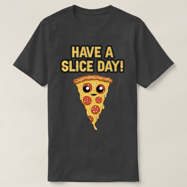 T-shirt Pizza Lover repas italien Pizza Jour de Slice P (Design devant)