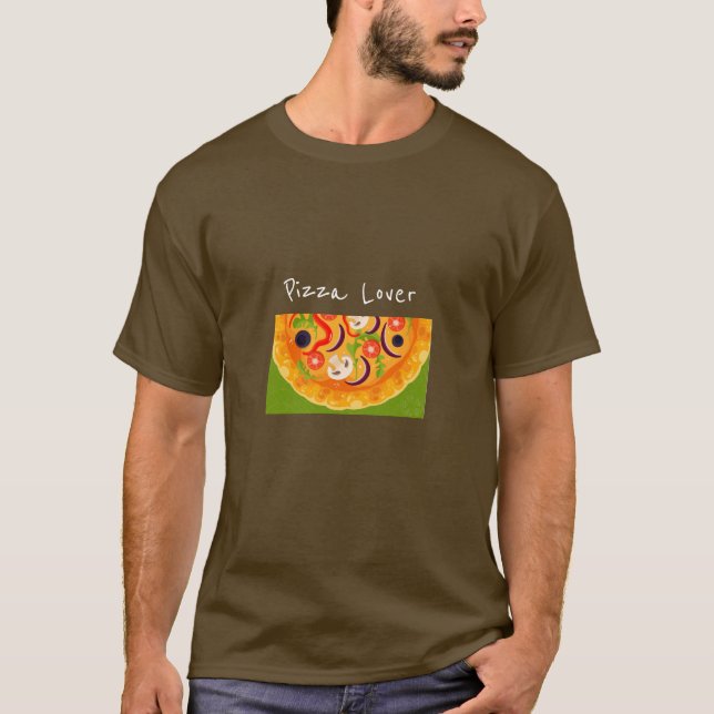 T-shirt Pizza Lover slogan Yummy pizza italienne (Devant)