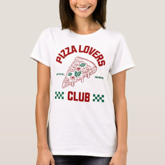 T-shirt Pizza Lovers Club Funny Food Graphic