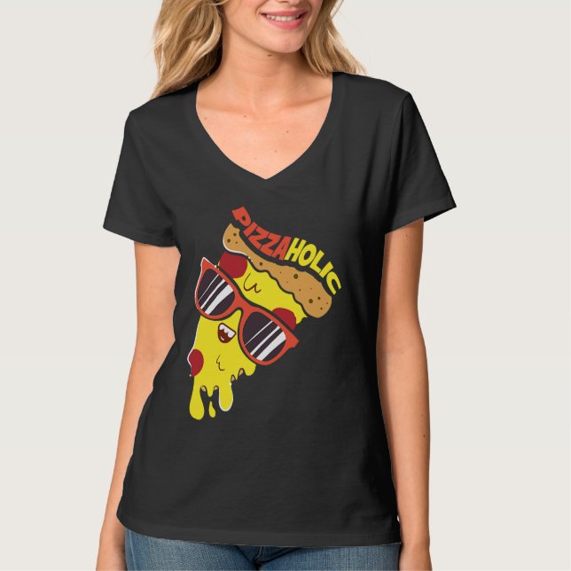 T-shirt Pizza Lovers I Fast Food Pizzaholic I I Love Pizza (Devant)