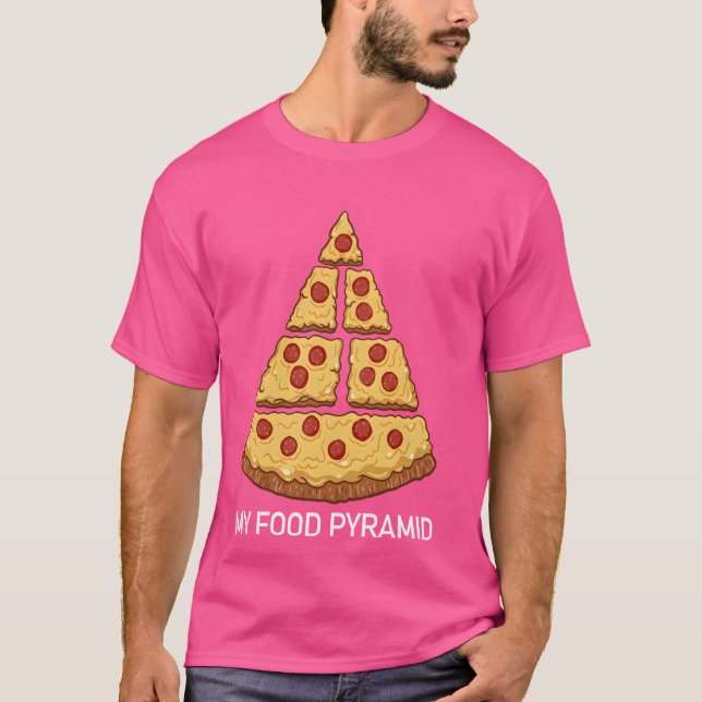 T-shirt Pizza Ma pyramide alimentaire (Devant)