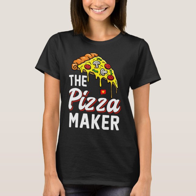 T-shirt Pizza Maker Baker le plus grand fabricant de pizza (Devant)