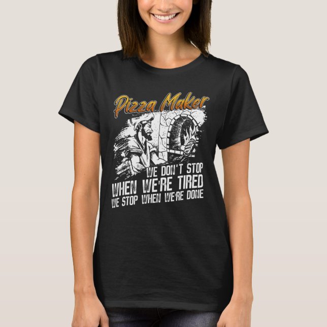 T-shirt Pizza maker et Pizza baker expert (Devant)