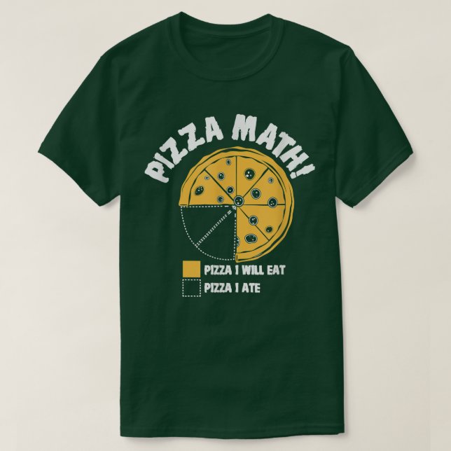 T-shirt Pizza, Maths, Drôle enseignant de maths Pizza cade (Design devant)