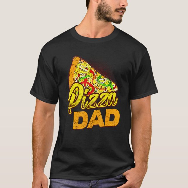 T-shirt Pizza Mens I Love Pizza Papa (Devant)