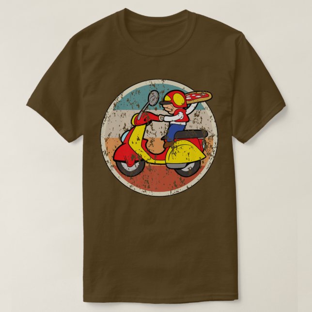 T-shirt Pizza Message Pizza Delivery Service Pizza Driver  (Design devant)