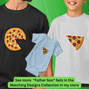 T-shirt Pizza moins tranche, le père correspondant Fils, p