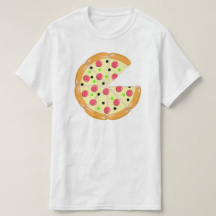 T-shirt Pizza Moins une tranche de Fête des pères blanc ho