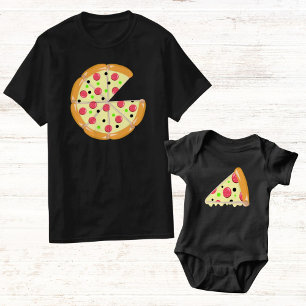 T-shirt Pizza Moins une tranche Fête des pères Hommes