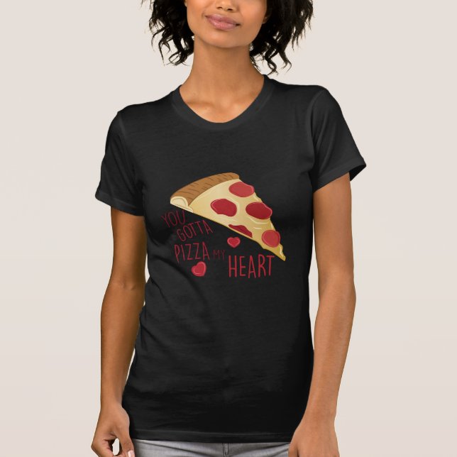 T-shirt Pizza mon coeur (Devant)
