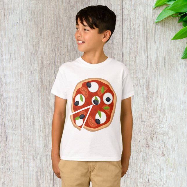 T-shirt Pizza Mozzarella aux Tomates et Basilic (Créateur téléchargé)